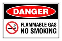 Danger Flammable Gas No Smoking